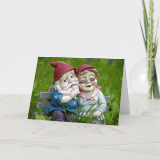 Garden Gnomes Couple Greeting Card