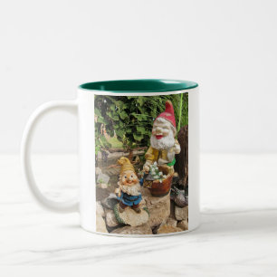 Garden gnomes Two-Tone coffee mug