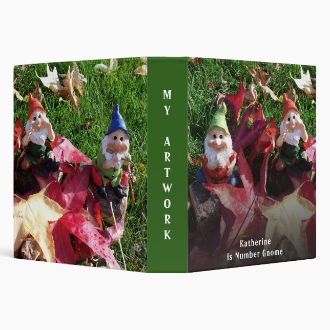 Garden Gnomes You Are Number Gnome Add Name Fall Binder (Background)
