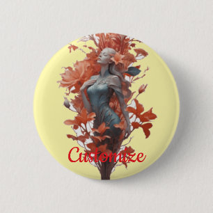 Garden Goddess Blossom Thunder_Cove 2 Inch Round Button