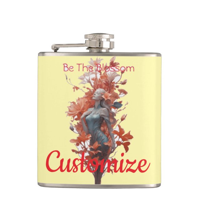 Garden Goddess Blossom Thunder_Cove Hip Flask (Front)