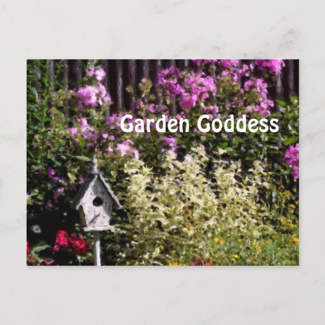 Garden Goddess Flower Garden Carte postale (Devant)