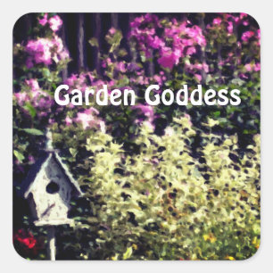 Garden Goddess Flower Garden Cute  Square Sticker
