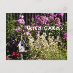 Garden Goddess Flower Garden Postcard