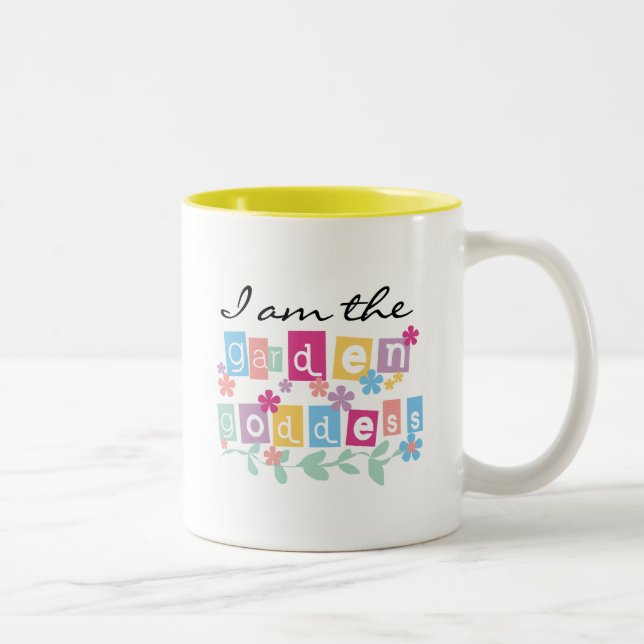Garden Goddess Tshirts and Gifts Two-Tone Coffee Mug (Right)