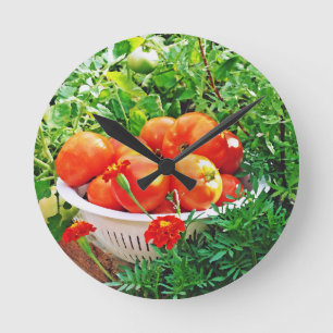 Garden Goodies Round Clock