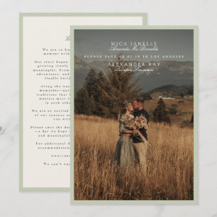 Garden Green Photo Save the Date Announcement