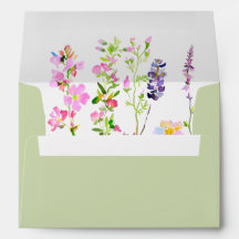  Garden Green Wildflowers Wedding