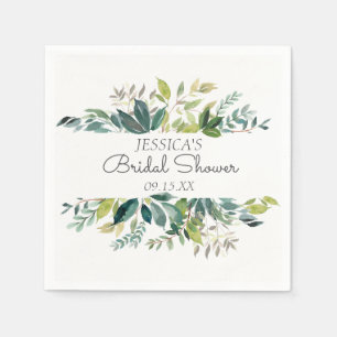 Garden Greenery Personalized Paper Napkin