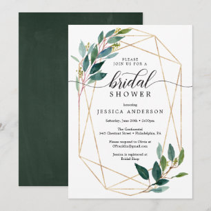 Garden Greens Bridal Shower Invitation Verdure