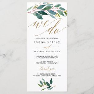Garden Greens Wedding Program - We Do