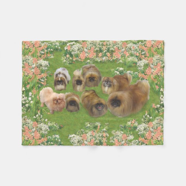 Garden Group Fleece Blanket (Front (Horizontal))