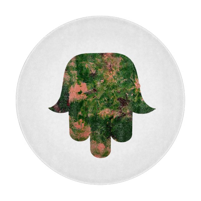 Garden Hamsa Balloon Painting Studio Art  Cutting Board (Front)