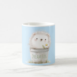 Garden Hedgehog with Daisy Flower  Coffee Mug