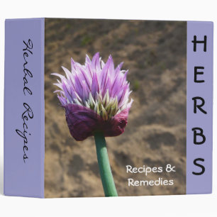 Garden Herb Recipe Book Binder