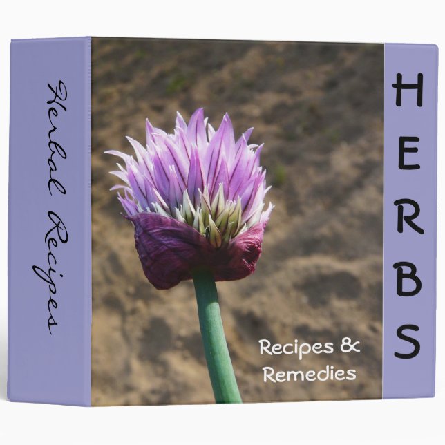 Garden Herb Recipe Book Binder (Front/Spine)