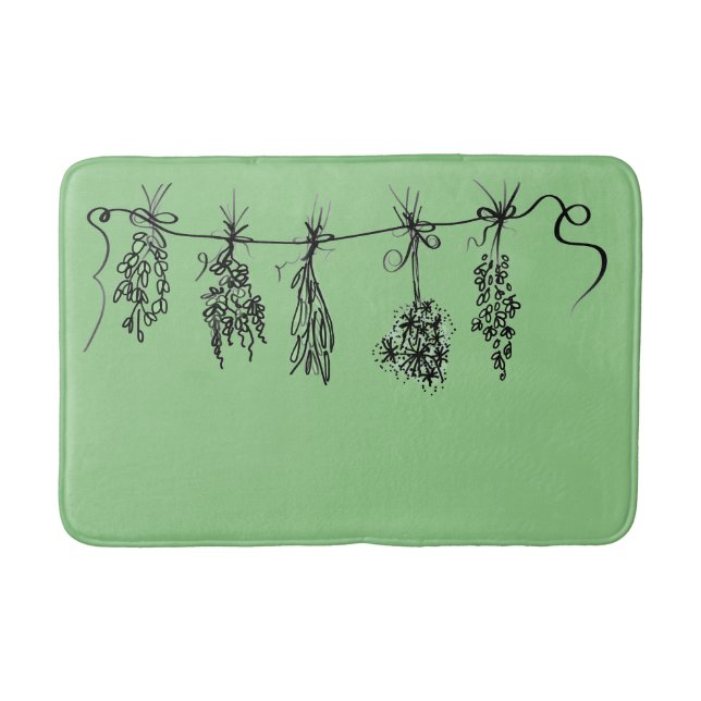 Garden Herbs Bath Mat (Front)