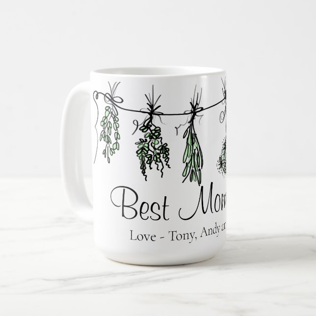 Garden Herbs Best Mom Ever  Coffee Mug (Front Left)