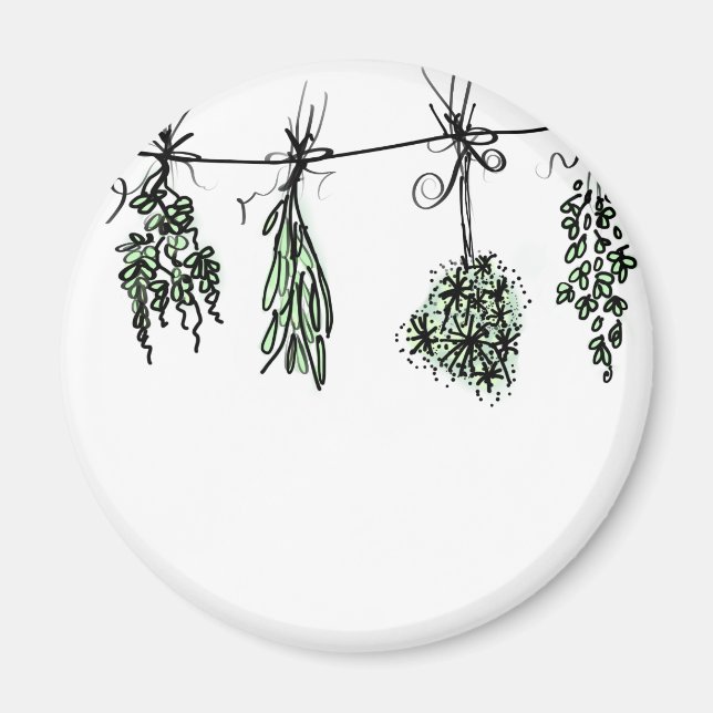 Garden Herbs botanical boho  Magnet (Front)