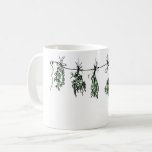 Garden Herbs Coffee Mug<br><div class="desc">A quaint,  cute design of bunches of drying kitchen herbs. Featuring basil,  thyme,  dill,  sage,  and rosemary.</div>