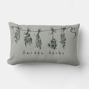 Garden Herbs Lumbar Pillow