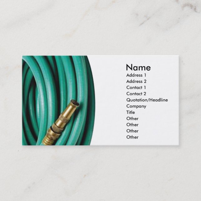 Garden Hose Business Card (Front)