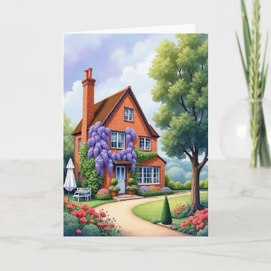 Garden House Birthday Card