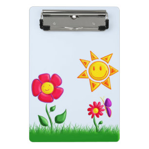 Garden illustration mini clipboard