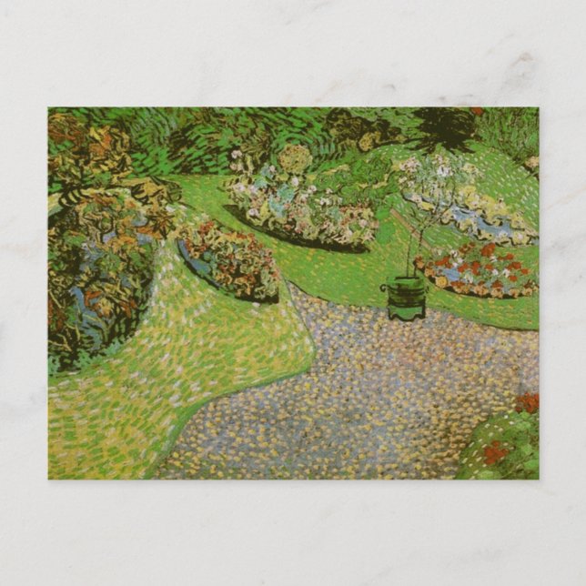 Garden in Auvers (F814) Van Gogh Fine Art Postcard (Front)