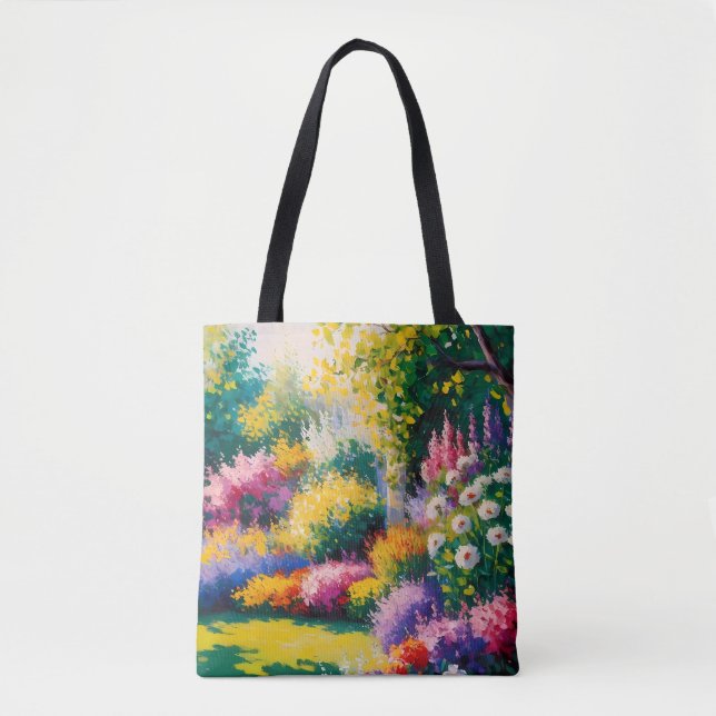 Garden in Bloom All-Over Print Tote Bag (Front)