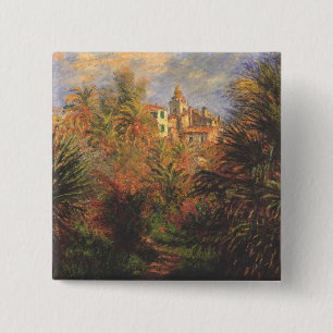 Garden in Bordighera - Claude Monet - c1900 2 Inch Square Button