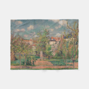 Garden in Full Sunlight, Camille PIssarro, 1876 Fleece Blanket