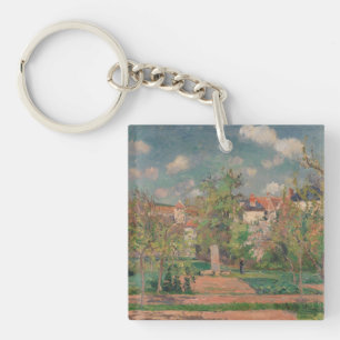 Garden in Full Sunlight, Camille PIssarro, 1876 Keychain