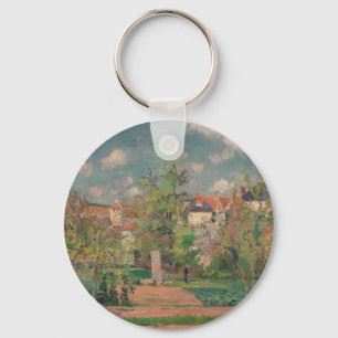 Garden in Full Sunlight, Camille PIssarro, 1876 Keychain