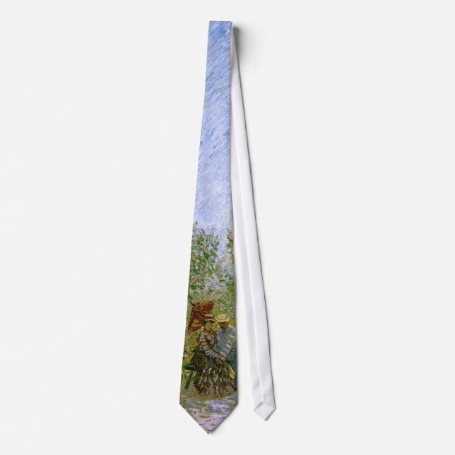 Garden in Montmartre with Lovers, Vincent van Gogh Tie (Front)