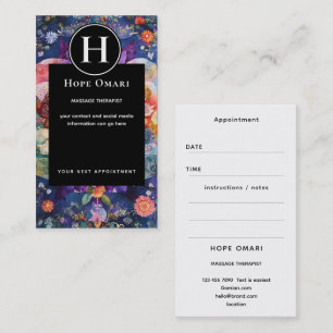 Garden in Motion   Floral Mandala Design Business Card