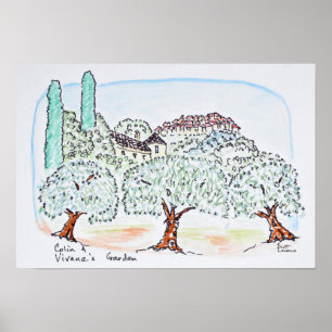 Garden in Speracedes, Cabris   South of France Poster