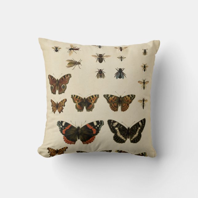Garden Insects by Vision Studio Throw Pillow (Front)