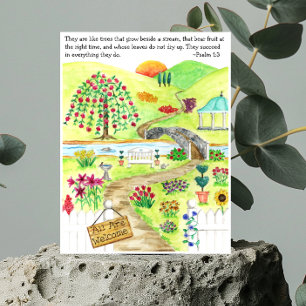 Garden Inspirational Postcard