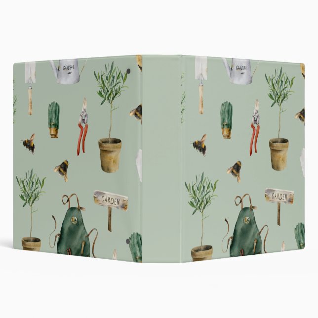 Garden inspired, plants, bees, nature outdoor binder (Background)