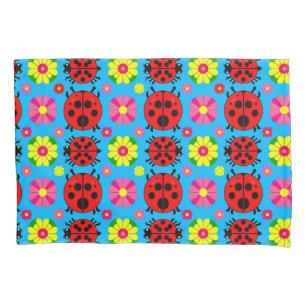 🐞✨ Garden Joy Ladybug Floral Cottage Bloom Style Pillowcase