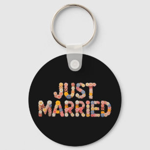 Garden just married bride squad bridal entourage  keychain