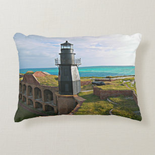 Garden Key Lighthouse, Dry Tortugas Florida Decorative Pillow