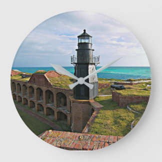 Garden Key Lighthouse, Dry Tortugas Florida Large Clock