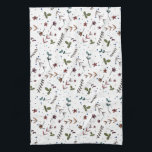 Garden Kitchen Towel<br><div class="desc">Kitchen towel featuring a summer-inspired floral pattern in blue,  green,  coral and pink. Part of the Garden Party collection from Parcel Studios.</div>