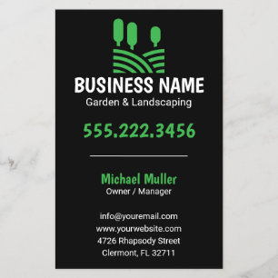 Garden Landscaping Green Trees lawn care garden Flyer