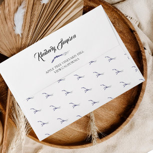 Garden Lavender Elegant Modern Rustic Wedding Envelope