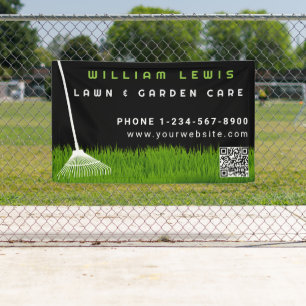 Garden Lawn Care Landscaping Modern Grass Rake Banner