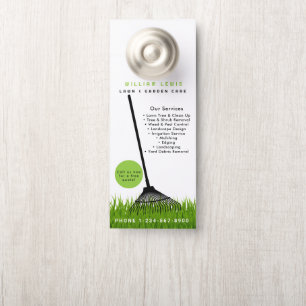 Garden Lawn Care Landscaping Modern Grass Rake Door Hanger