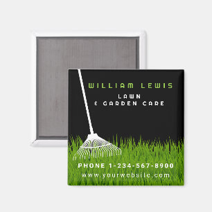 Garden Lawn Care Landscaping Modern Grass Rake Magnet